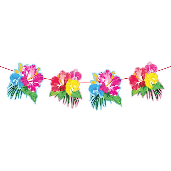 Tropische Bloemen Guirlande - 6 meter