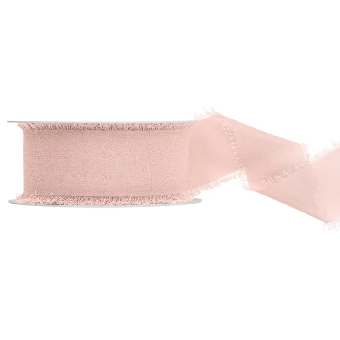 Roze chiffon lint 40 mm x 10 m 
