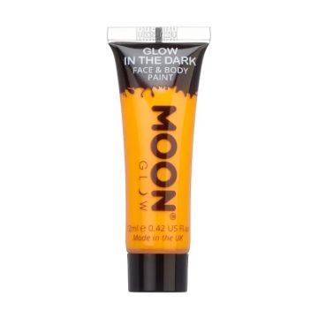Fluorescerende gezichts- en lichaamsverf, oranje Moon Creations - 12 ml 
