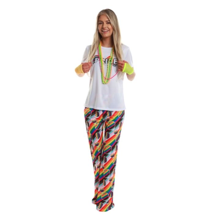 Regenboogkleurige pride broek voor vrouwen