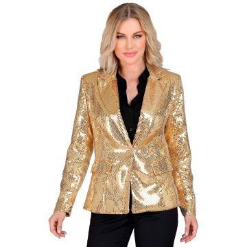 Pailletjasje voor dames in goud