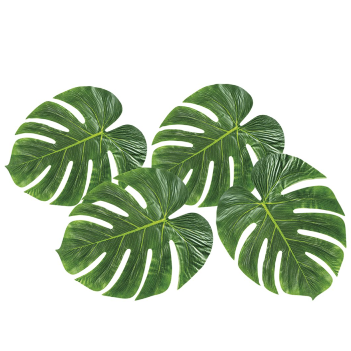Monstera decoratie bladeren 4x