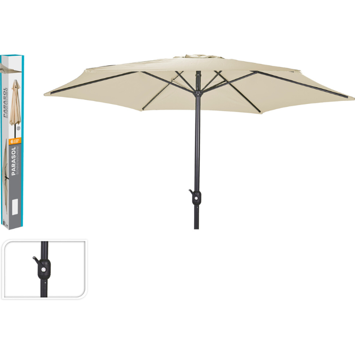 Creme parasol 300x300x248 cm 