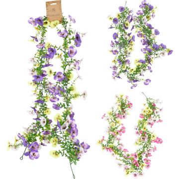 Bloemenslinger met viooltjes ca. 170 cm