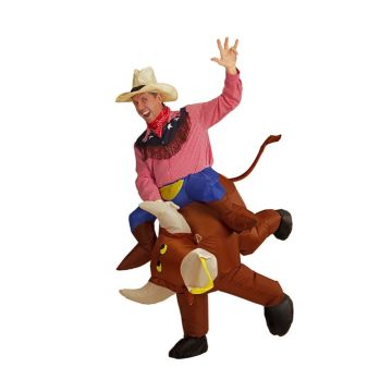 Opblaasbaar rodeostier kostuum