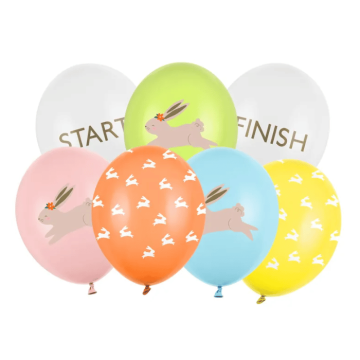 Ballonnen set voor paas eierenjacht 7x - 30 cm