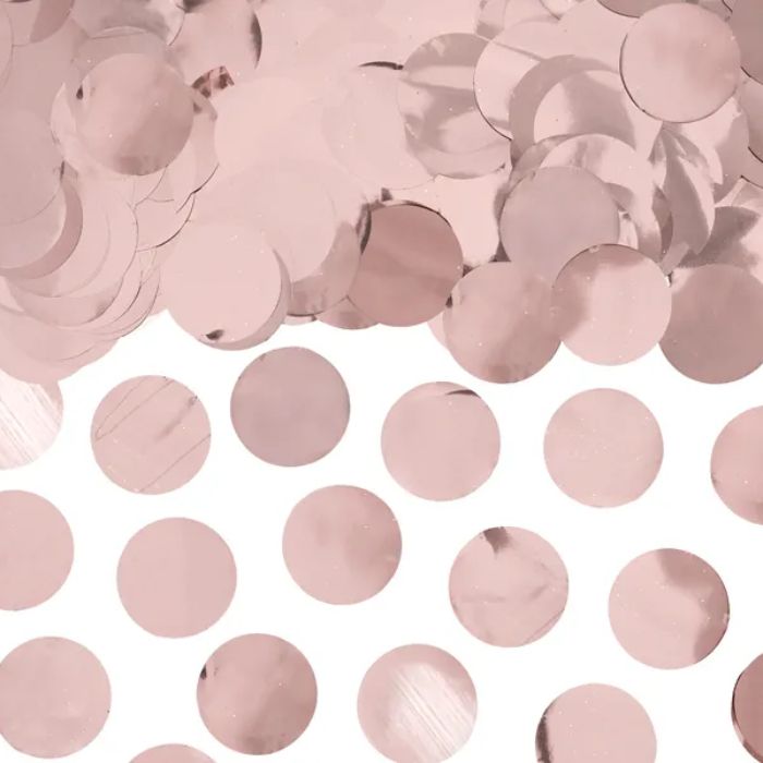 Ronde roze goud confetti 15 g