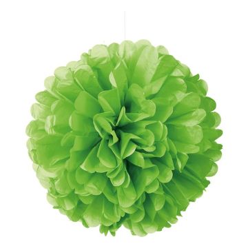 Neon groene pompom - 30 cm