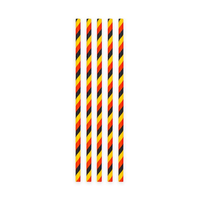 Duitsland gestreepte Papieren Rietjes 20x - 19 cm