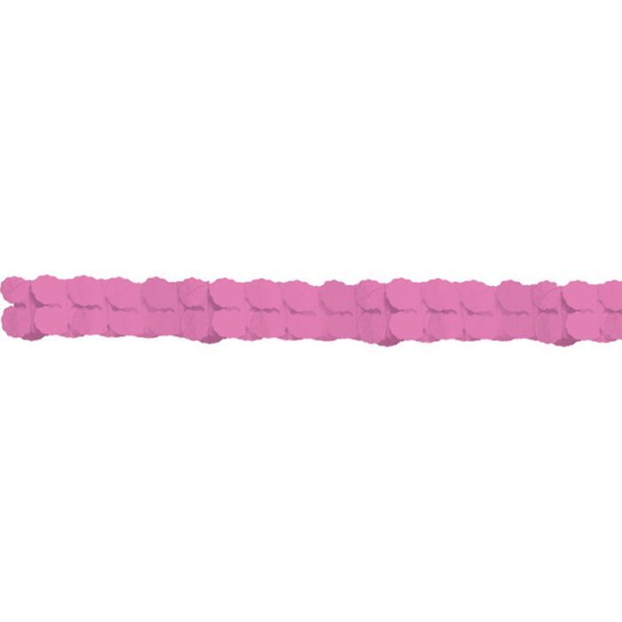 Roze Papieren Slinger - 3,65 meter