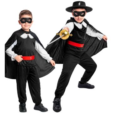 Gemaskerde held kostuum met cape