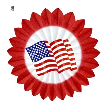 USA Rood Rosette - 50 cm