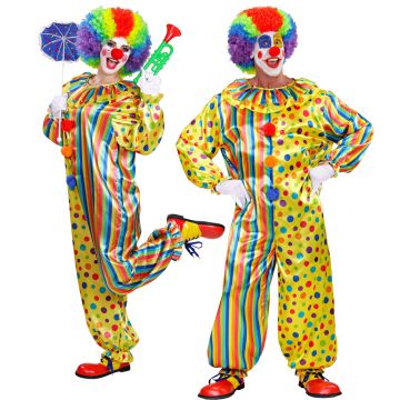 Clownskostuum voor volwassenen in meerdere kleuren