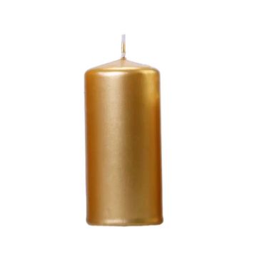 Metallic Gouden Kaarsen 6x - 12 x 6 cm