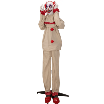 Angstaanjagende clown met geluid & licht - 161 cm