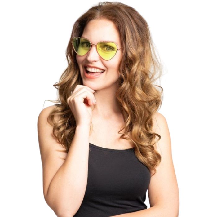 Hartbril one-size unisex geel