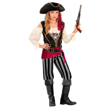 Gevaren piratenmeisje kostuum voor kinderen