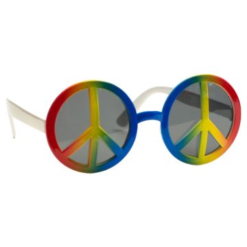 Hippie peace kleurrijke zonnebril
