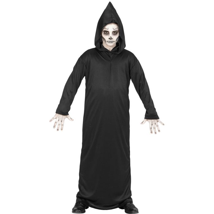 Zwarte cape met capuchon voor jongens