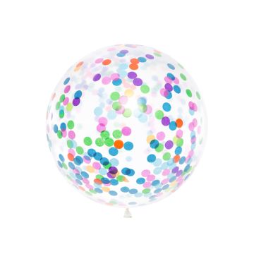 Enorme confetti ballon multikleur - 1 Meter
