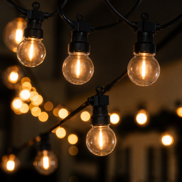 Verlichting ketting 9,5 meter inclusief 10 lampen