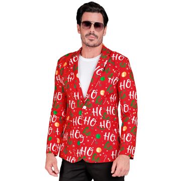 Rode kerstjas met hohoho-print