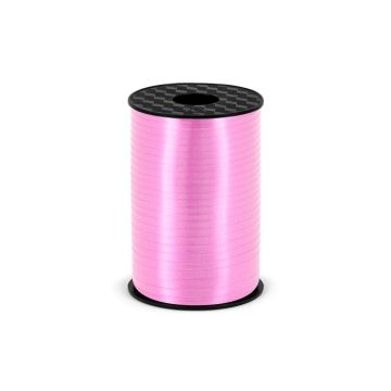 Roze plastic cadeauband - 5 mm x 225 m