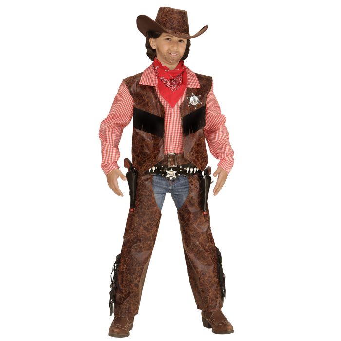 Cowboykostuum met chaps en hoed