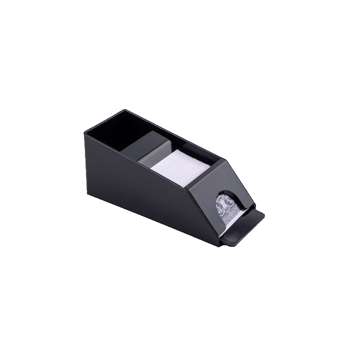 Kaarten dispenser voor 4 sets kaarten zwart - 28x12x12 cm