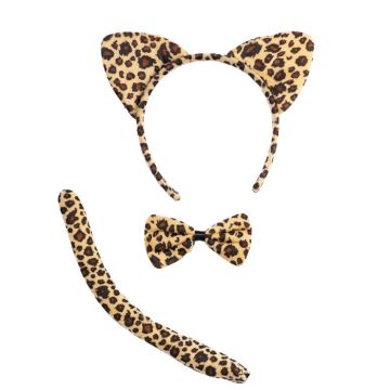Leopardkostuum met 3 delen
