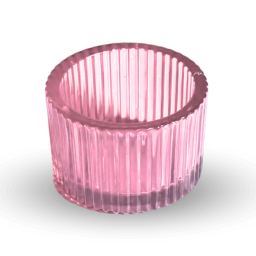 Theelichthouder roze 5 cm