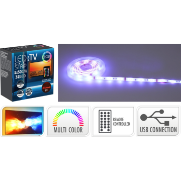 TV LED strip met afstandsbediening 0,5 m 32 led 2x