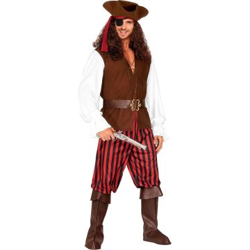 Piratenkostuum met hoed en ooglap voor heren
