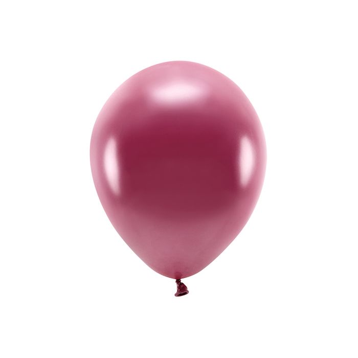 Metallic dieprode ballonnen 10x - 30 cm