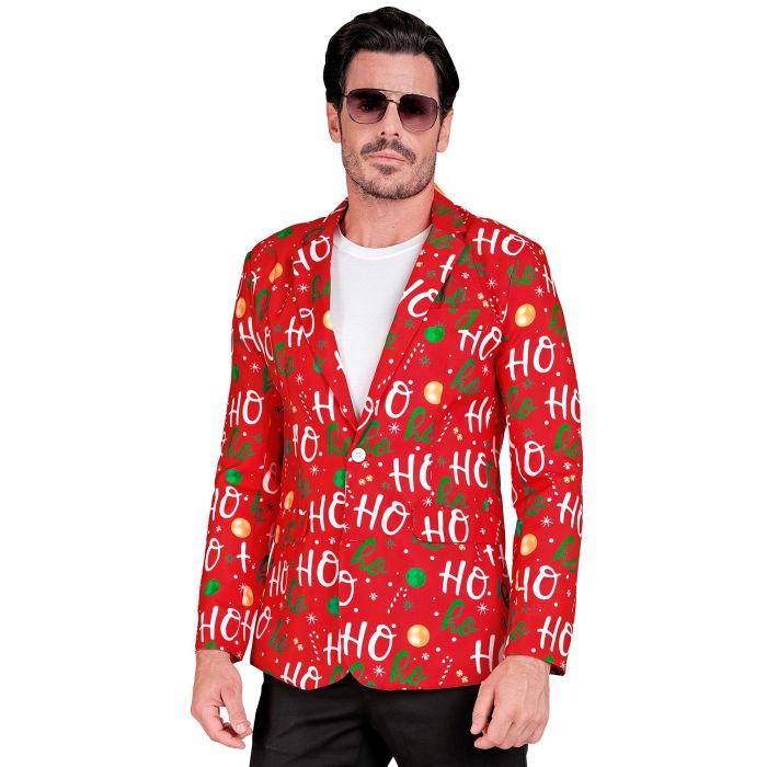 Rode kerstjas met hohoho-print