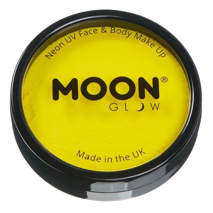 Neon UV Gezichts- en Lichaamsverf Intense Geel 36 g Moon Creations