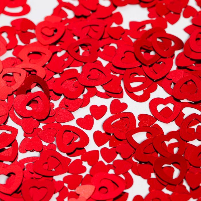 Confetti Hartjes Rood - 14 g