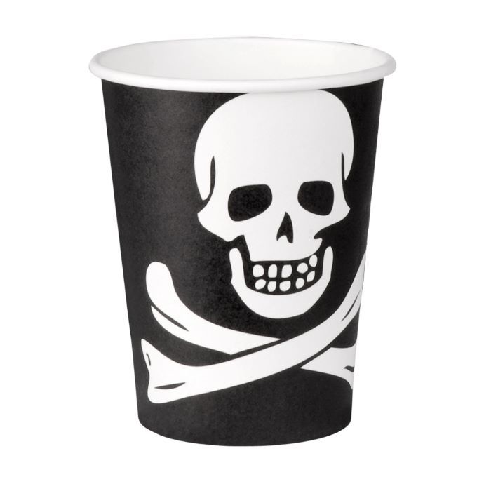 Piratenkop met doodskop 10x - 210 ml