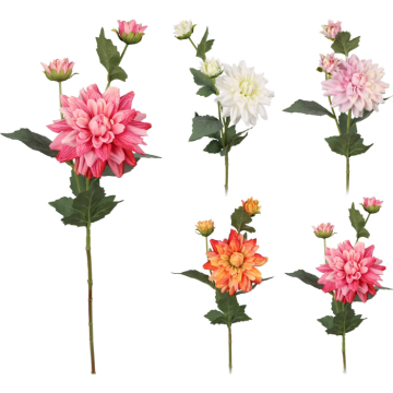 Kunstmatige dahlia op steel 20 cm 
