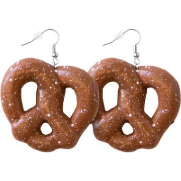 Oktoberfest pretzel kringle oorbellen 
