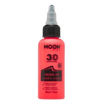 Neon UV Textielverf Rood 30 ml Moon Creations