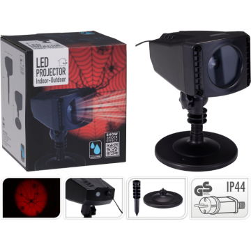 Halloween projector met kruipende spin