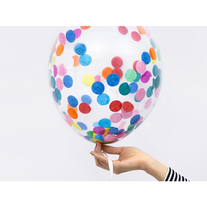 Confetti Ballonnen multicolor 6x - 30 cm