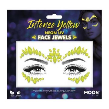 Gezichtssieraden Neon UV Intens Geel