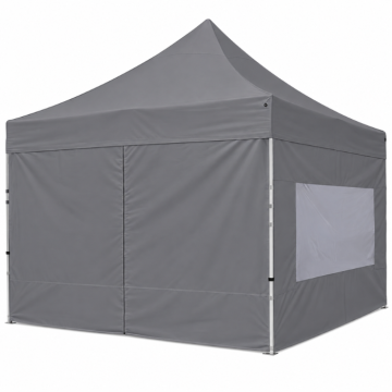 Zijwand met deur voor Easy up partytent 3x2 m grijs