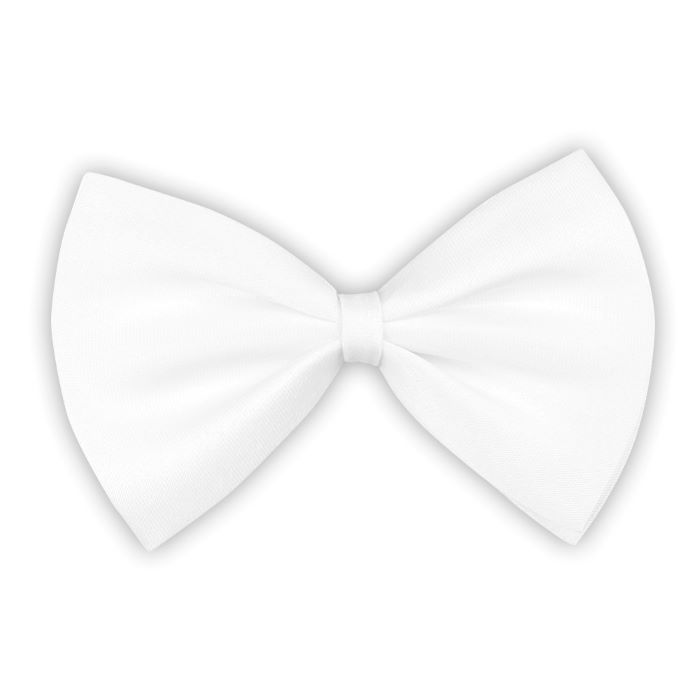 Witte vlinderstrik met elastiek - onesize
