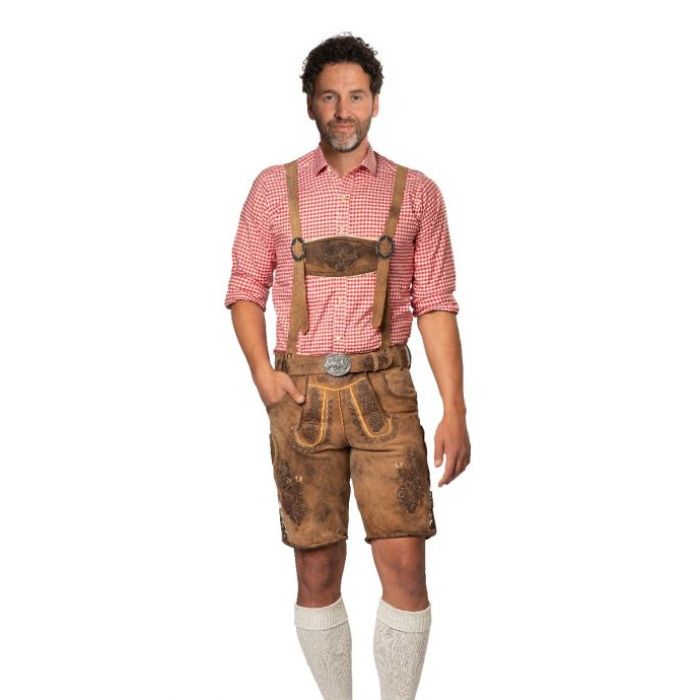 Tiroler lederhosen broek kort bruin