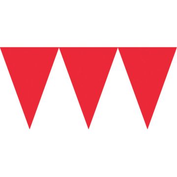 Rode Plastic Vlaggenlijn - 4,5 meter