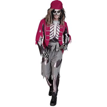 Piraten skelet kostuum voor heren