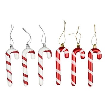 Kerststokken in rood en wit 6x Het Oude Apotheek
